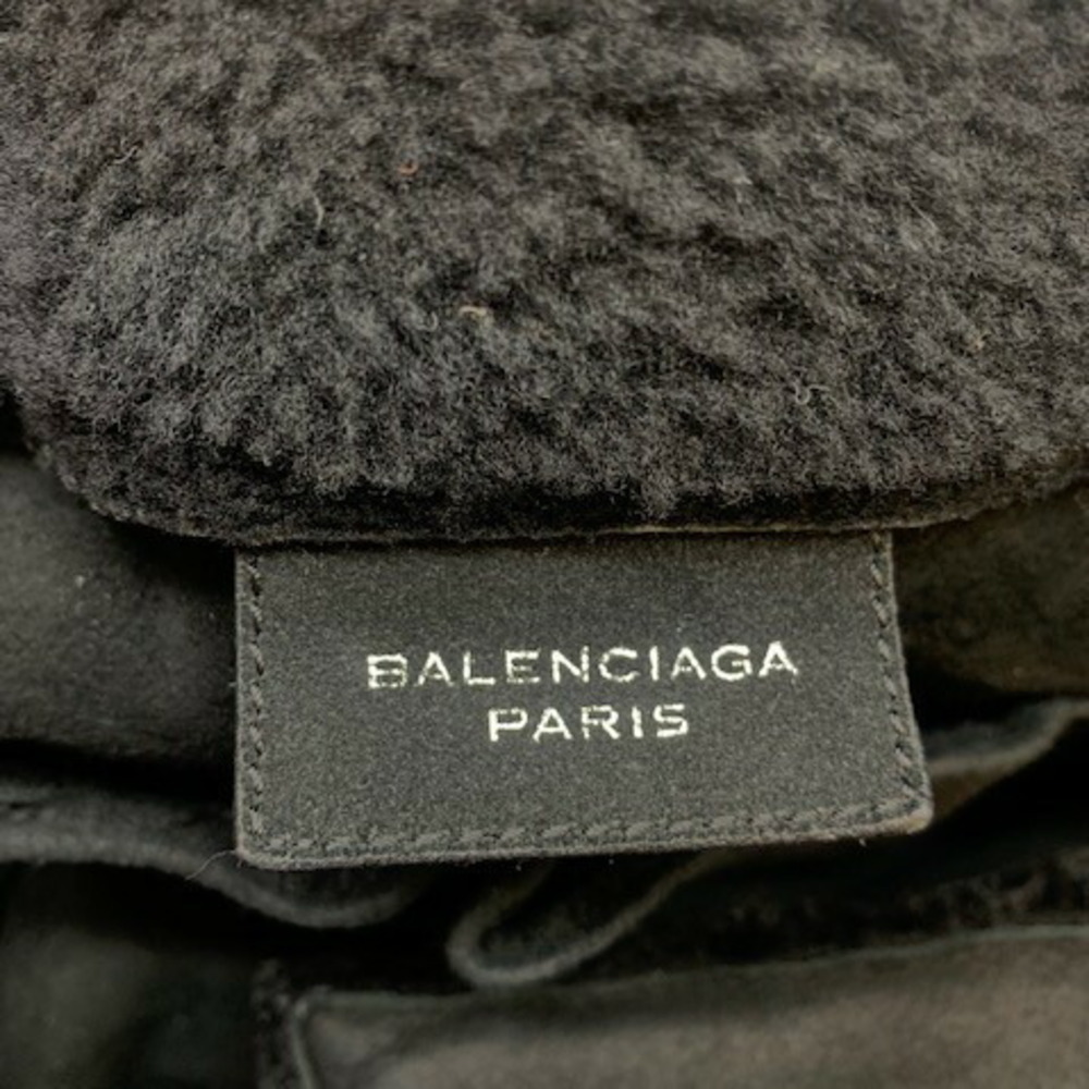 Balenciaga Paper Tote Bag Black Shearling Leather - Picture 6 of 10